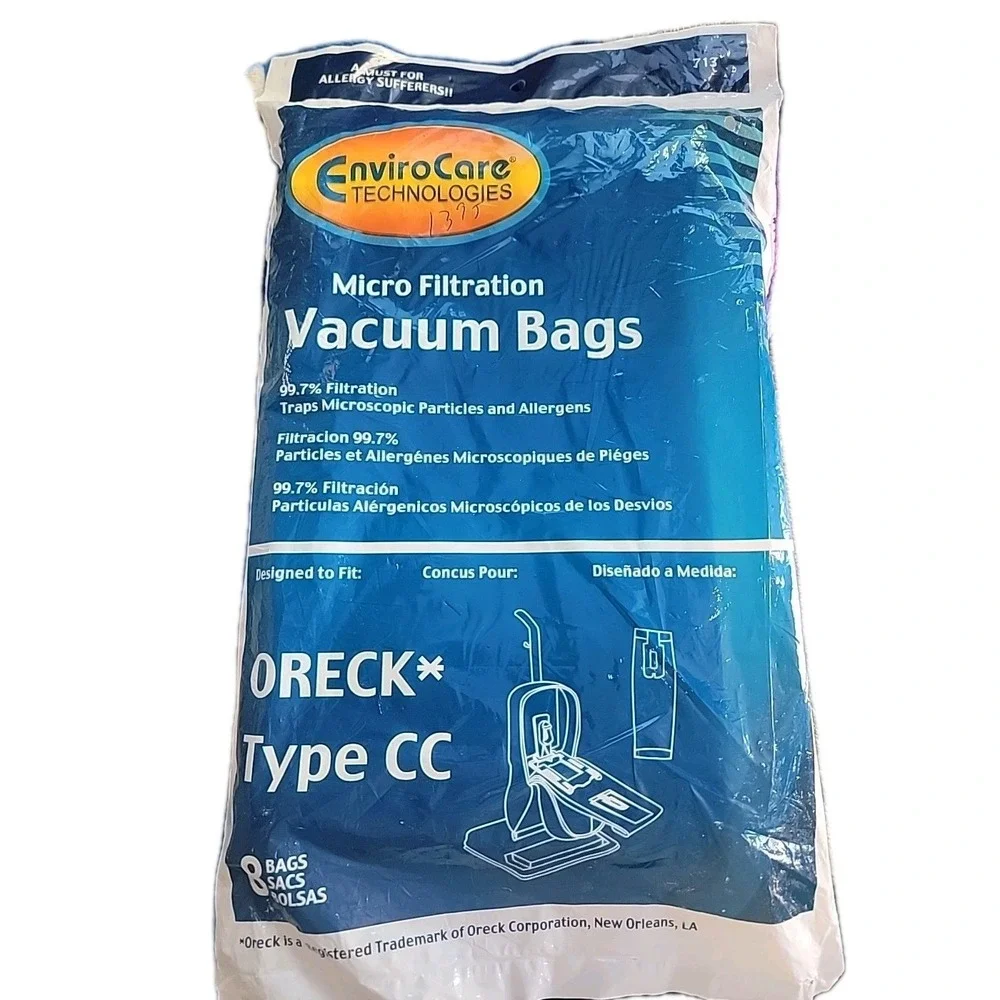 EnviroCare Vacuum Bags for Oreck Type CC Uprights - 6 Bags